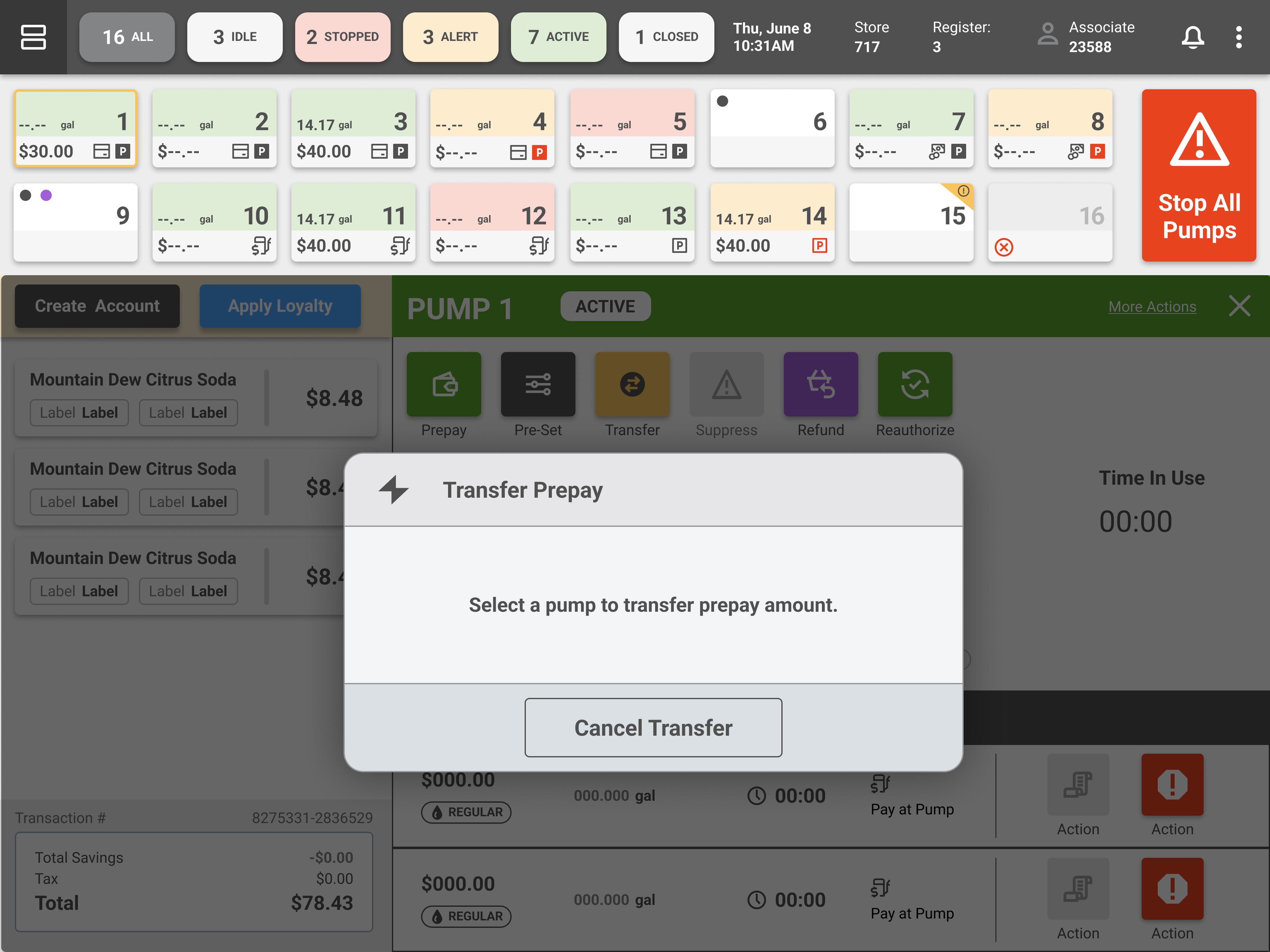 Prepay Transfer Flow